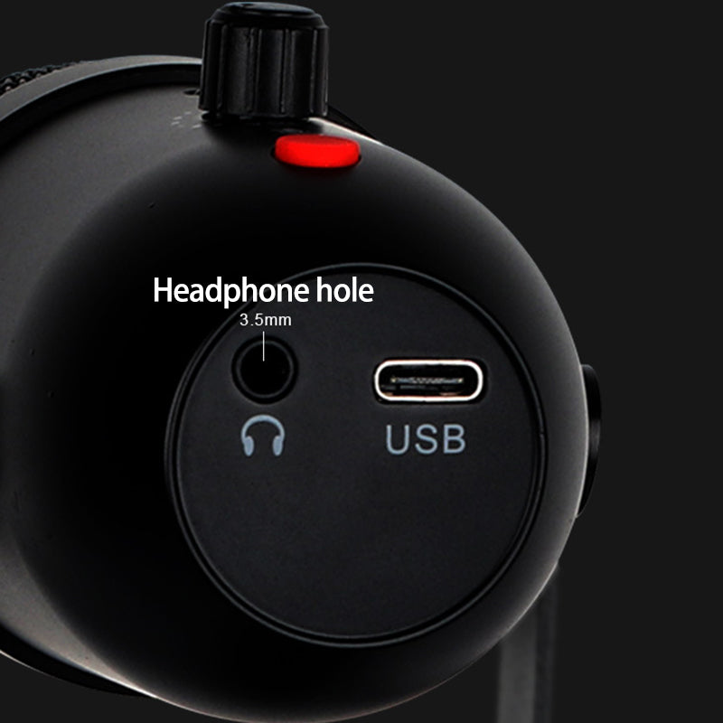 USB Condenser Microphone Cardiod Pickup Studio Recording Mic for PC Computer Streaming with Volume Control/One Key Mute USB Condenser Microphone Cardiod Pickup Studio Recording Mic for PC Computer Streaming with Volume Control/One Key Mute